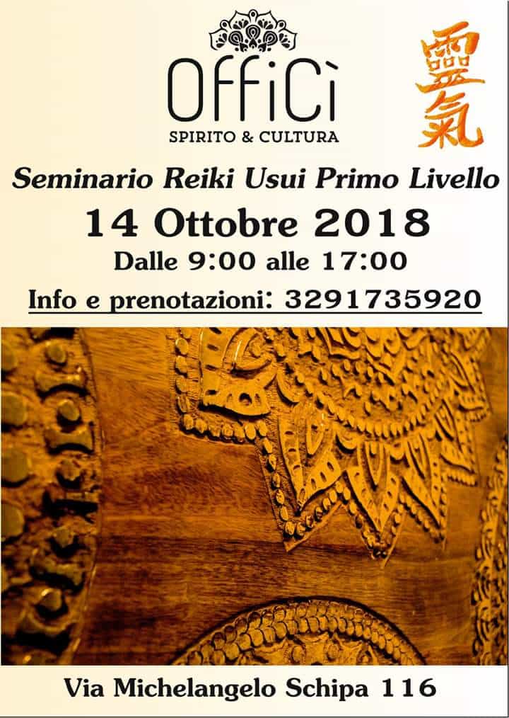 Seminario Primo Livello Reiki Usui