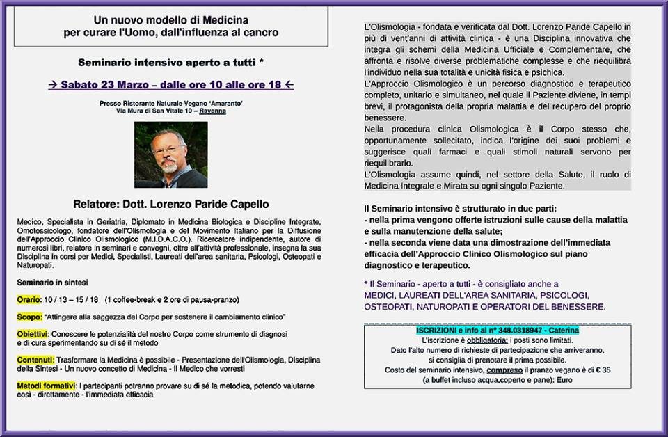 Olismologia. La disciplina della sintesi