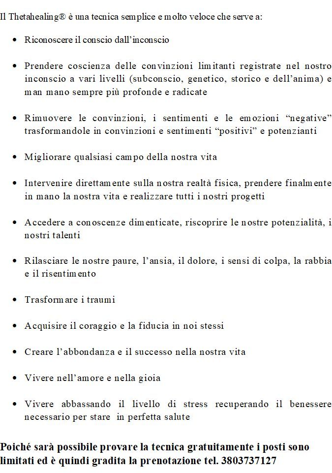 Conferenza sul Thetahealing®