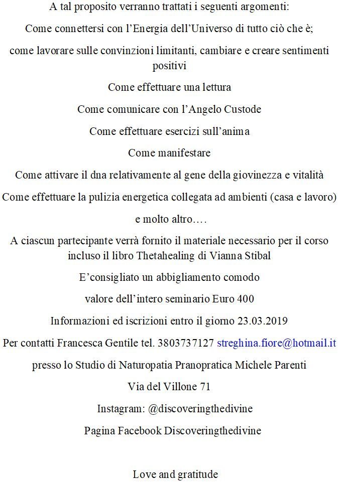 Corso base DNA Theta
