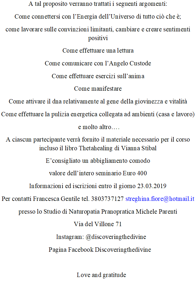 Corso base DNA Theta