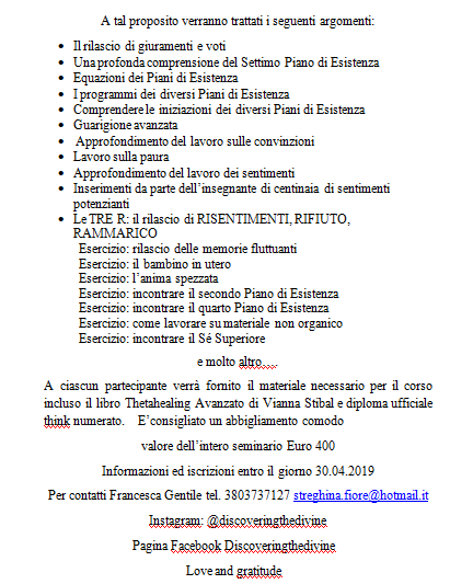 Corso DNA avanzato Thetahealing