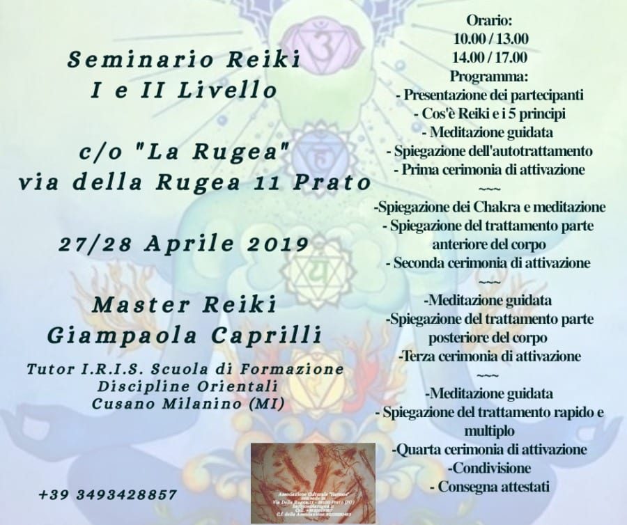Seminario Reiki I e II Livello