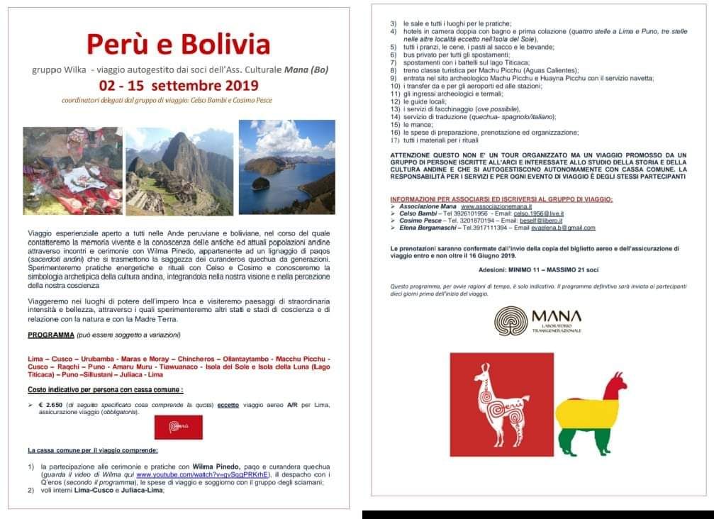 Viaggio Perù e Bolivia 2019