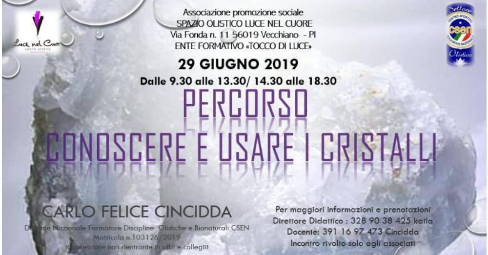 Conoscere e utilizzare i cristalli