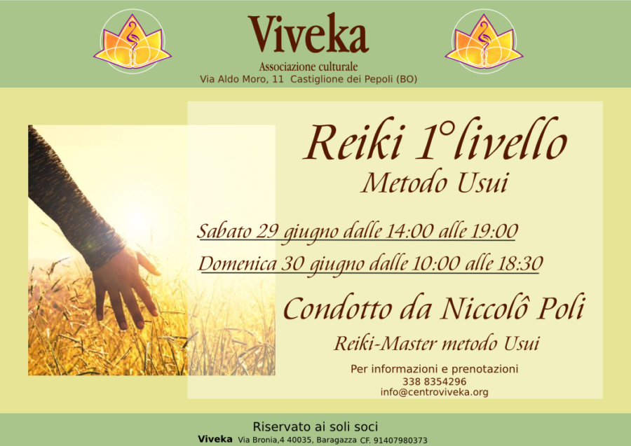 Reiki I livello, metodo Usui