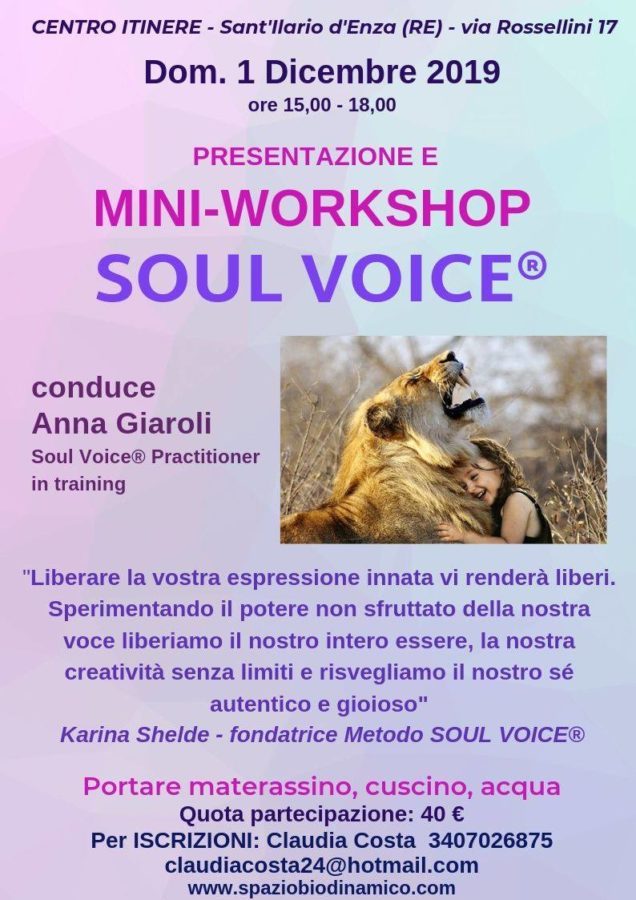 Presentazione e Mini-Workshop di Soul Voice®