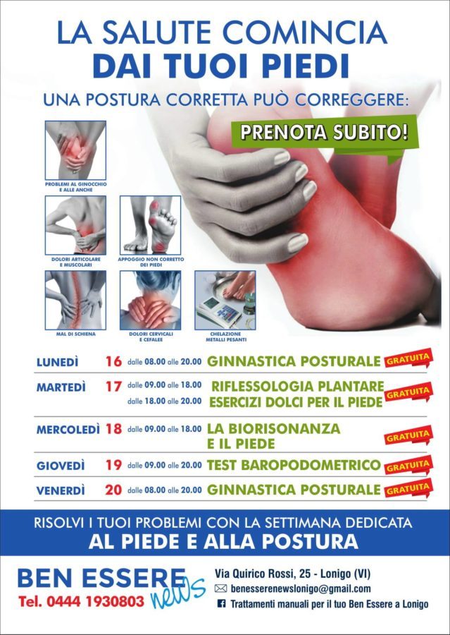 La salute comincia dai tuoi piedi