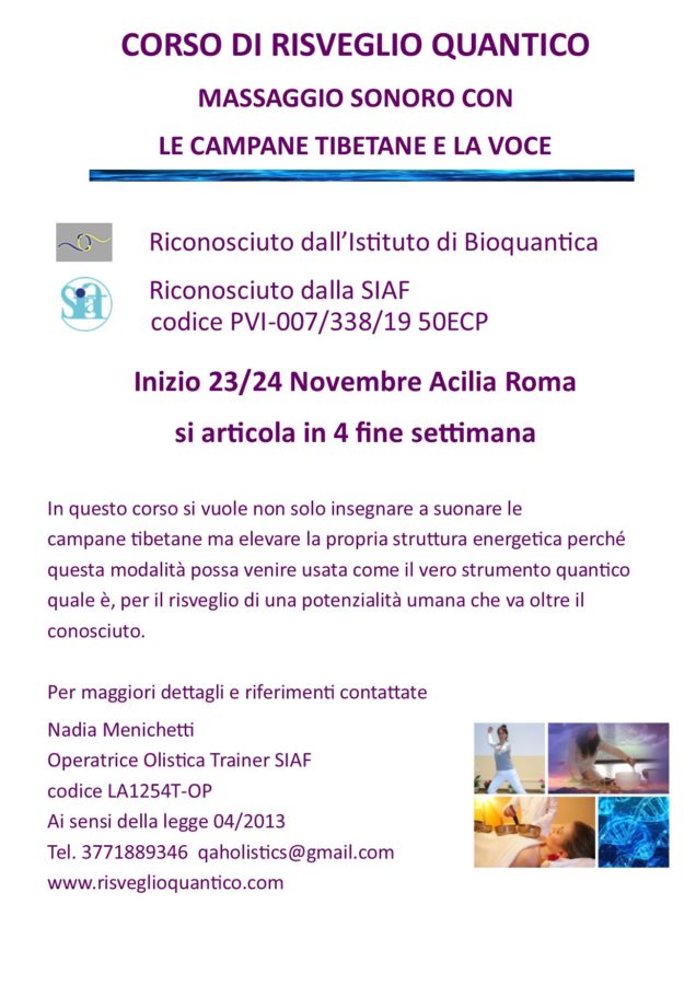 Corso di Risveglio Quantico - Massaggio sonoro