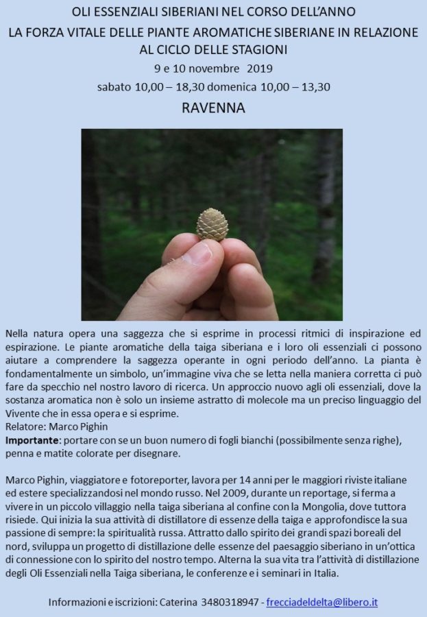 Seminario sugli oli essenziali siberiani