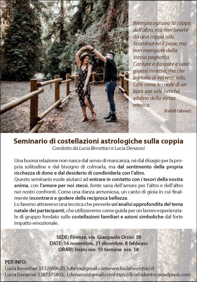 Costellazioni astrologiche sulla relazione