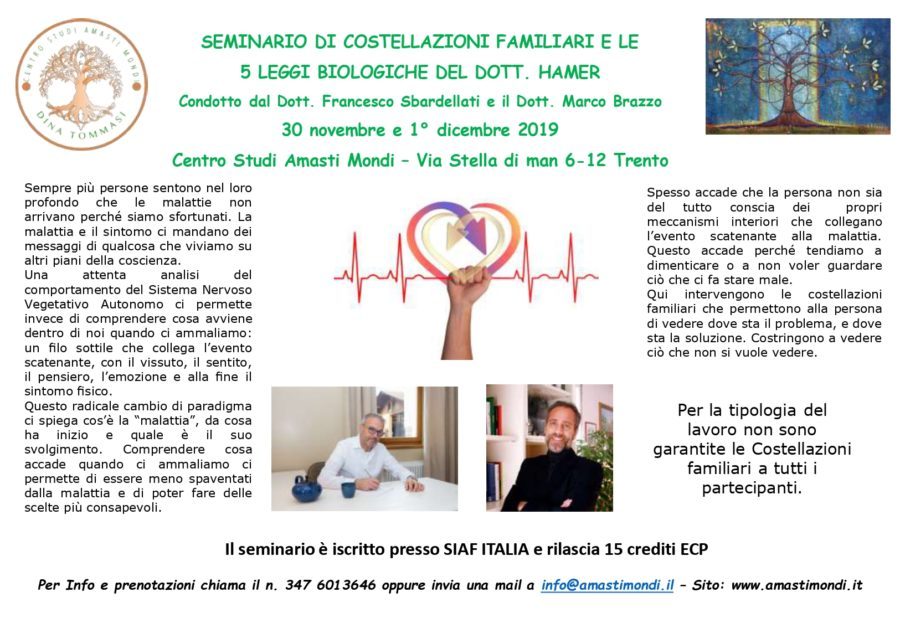 Costellazioni Familiari con le 5 leggi del dr. Hamer