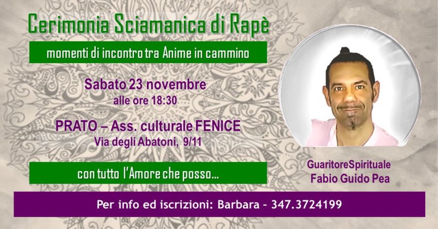 Cerimonia sciamanica di Rapè