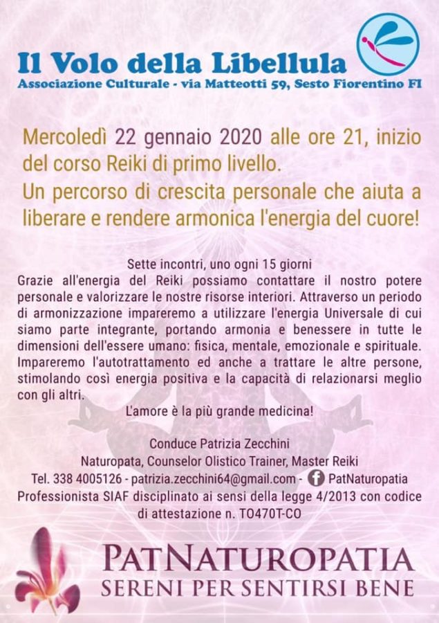Corso Reiki I livello