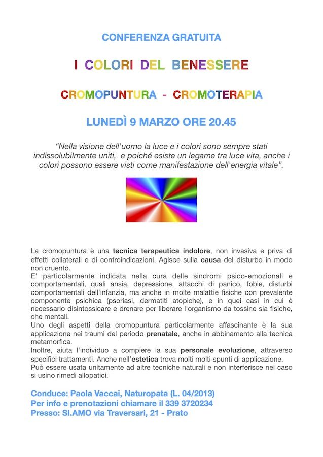 Conferenza – I colori del benessere