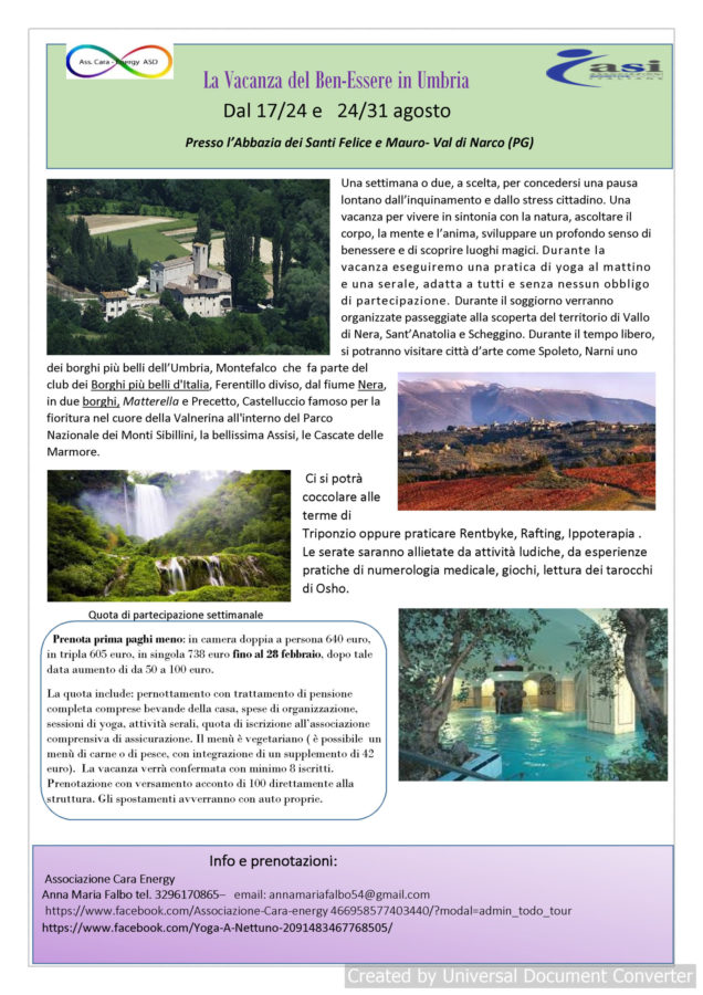 La Vacanza del Ben-Essere