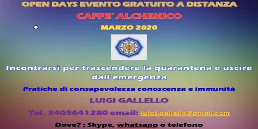 Caffè Alchemico - evento online