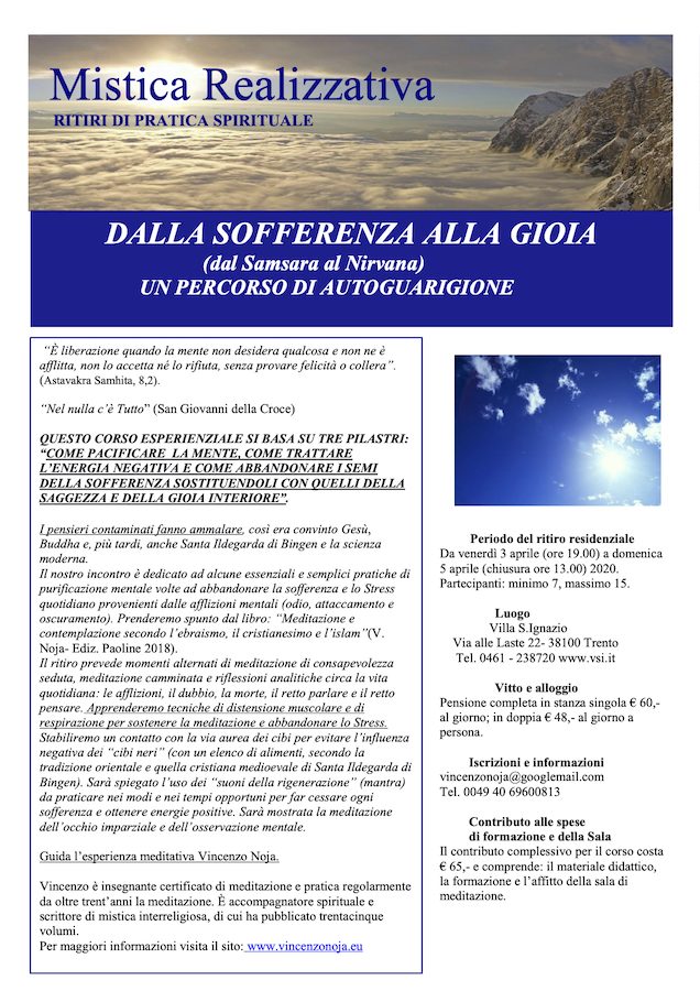 Dalla sofferenza alla gioia