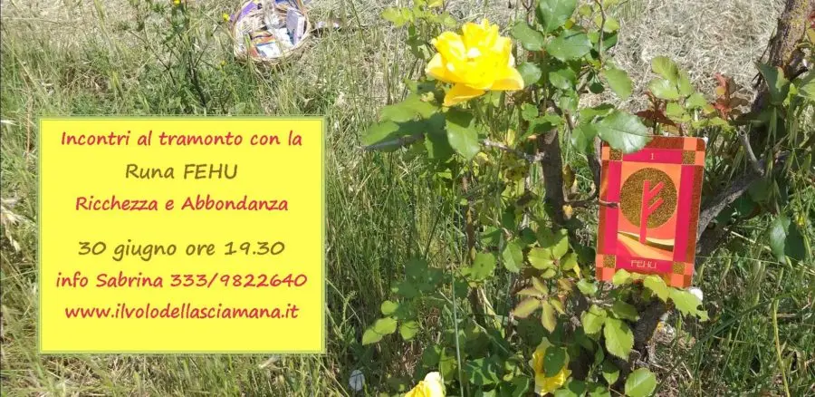 Incontro al tramonto con la runa Fehu