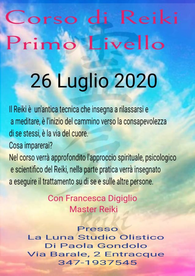 Corso di Reiki di primo livello