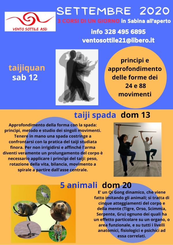 Corsi di Taijiquan - Spada taiji - Qigong