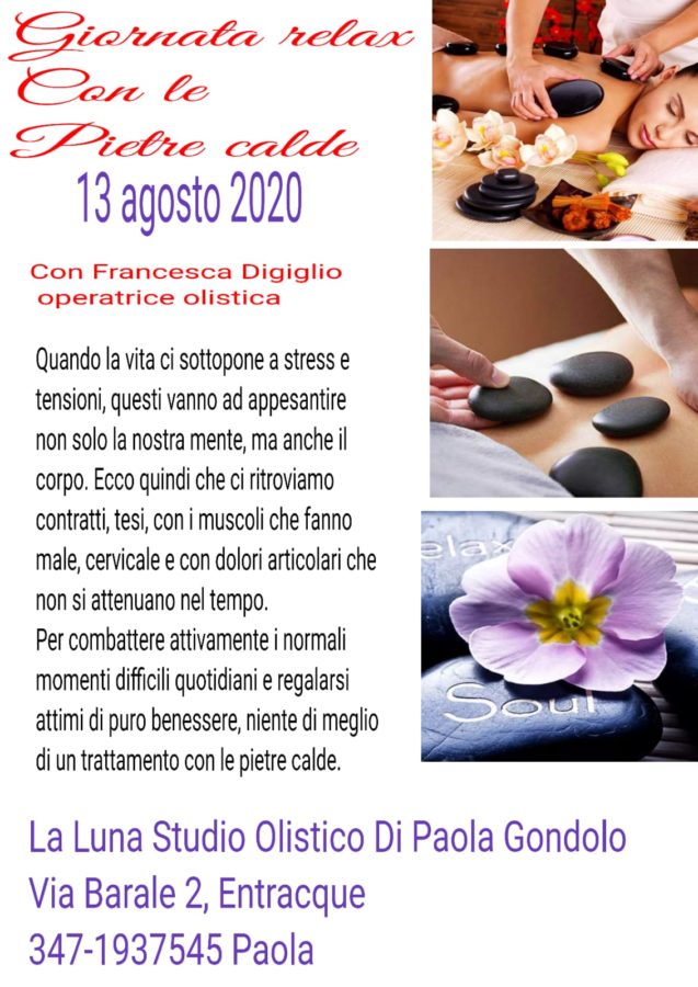 Giornata relax con le pietre calde