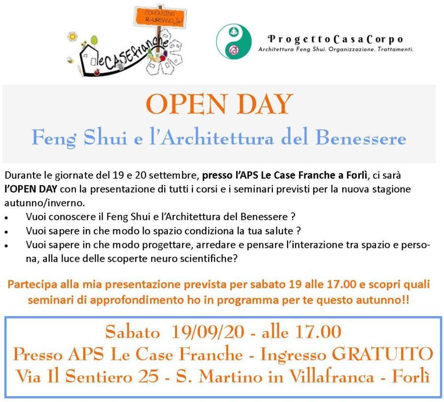 Open Day: ti presento il feng shui