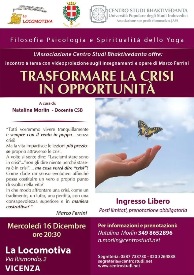 Trasformare la crisi in opportunità