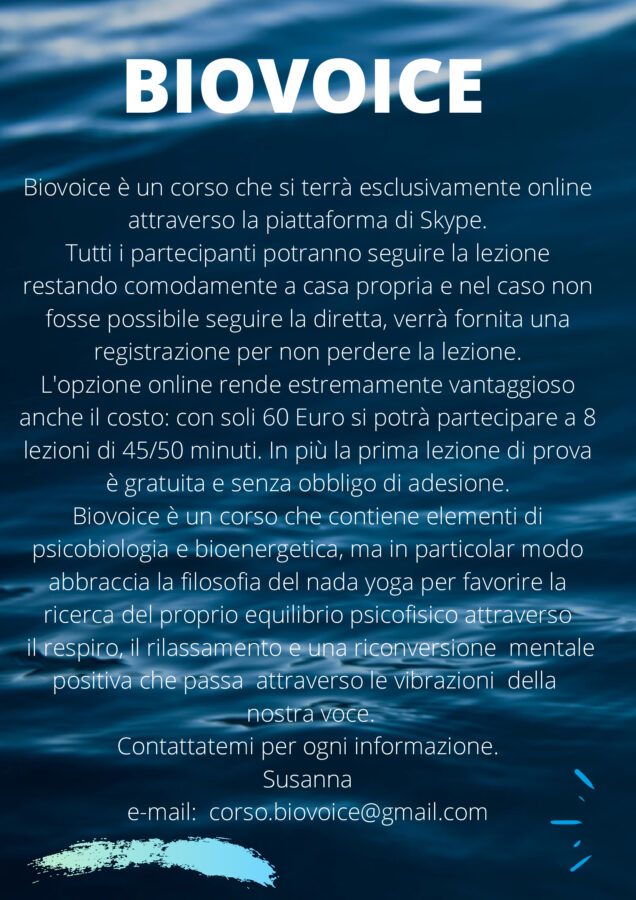 Corso Biovoice online