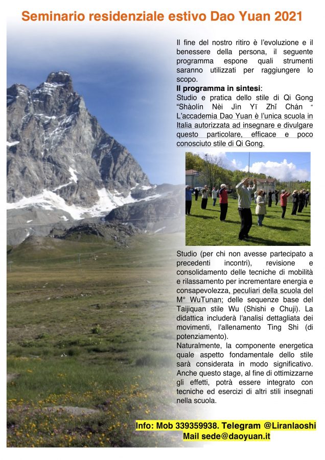 E-state con noi, taichi e qigong