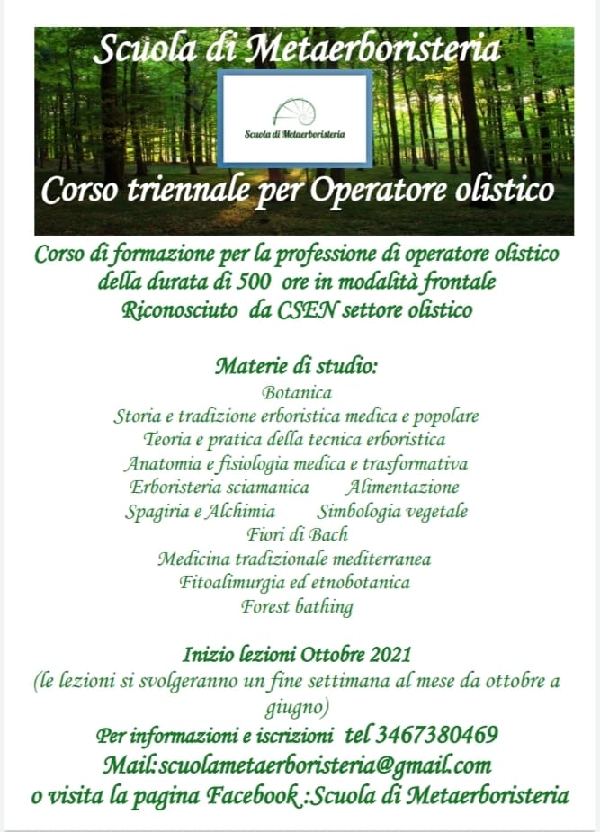 Operatore olistico in Metaerboristeria