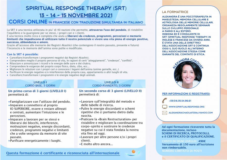 Corso Spiritual Response Therapy