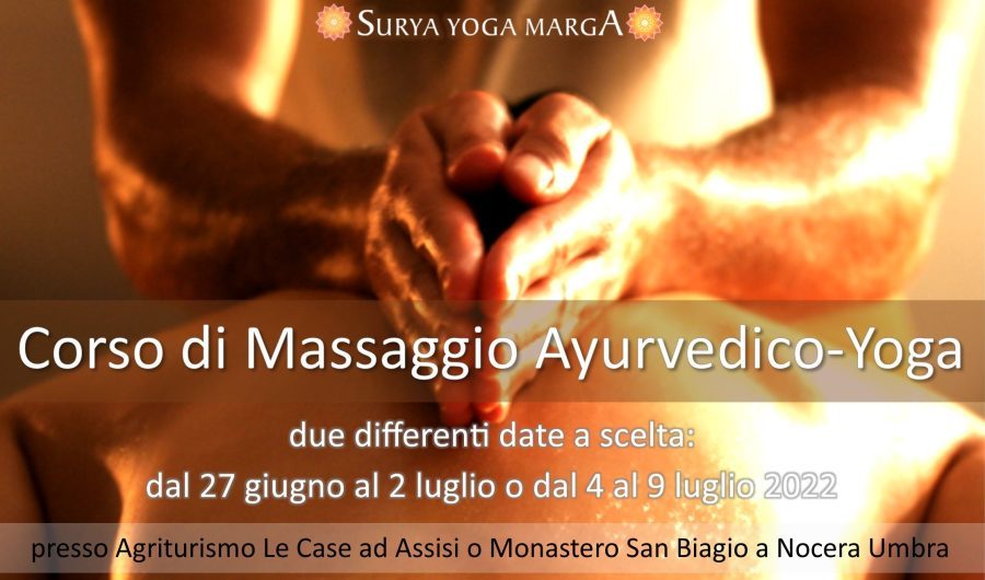 Corso massaggio Ayurvedico Yoga
