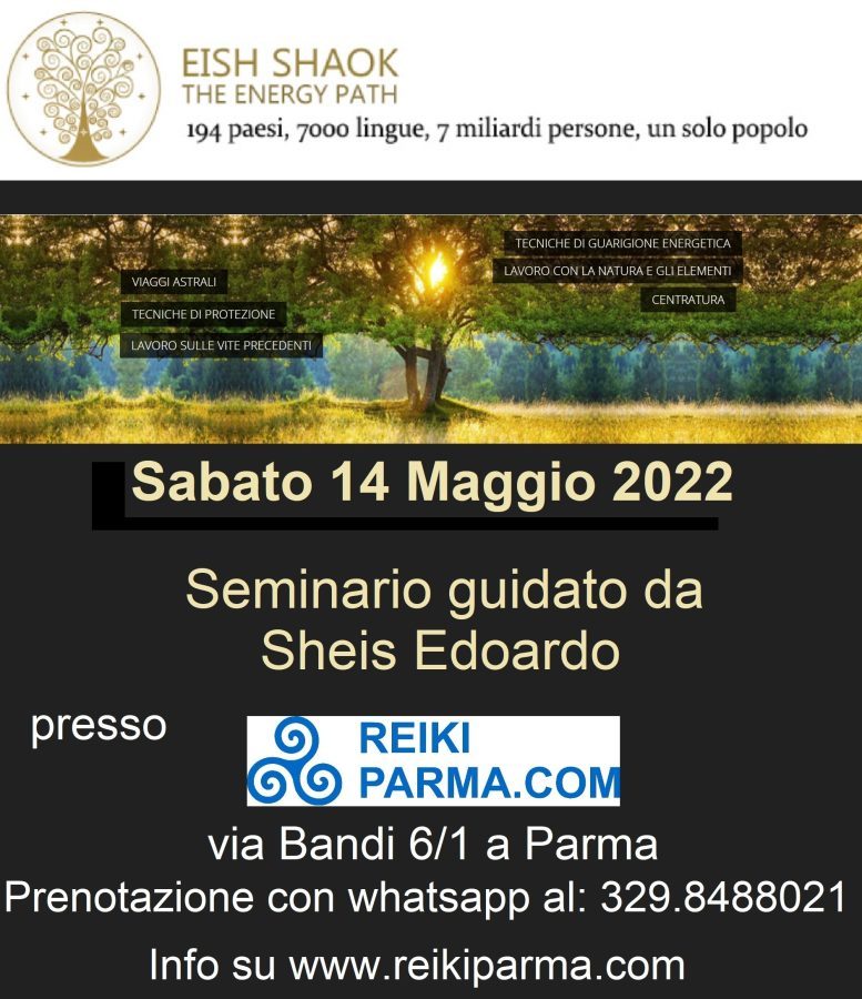 Seminario antica scuola spirit. Eish Shaok