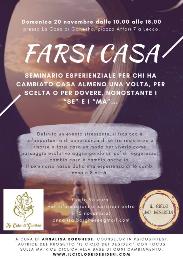 Seminario esperienziale "Farsi Casa"