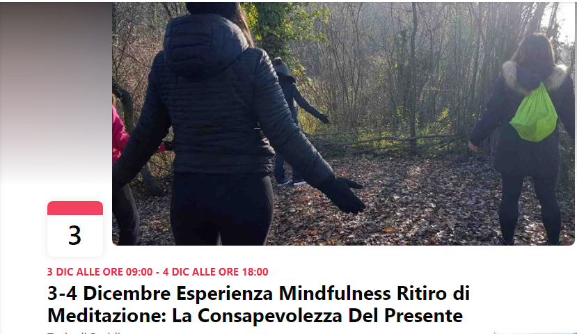 Ritiro di Meditazione Mindfulness