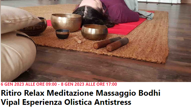 Ritiro Relax Meditazione Massaggio