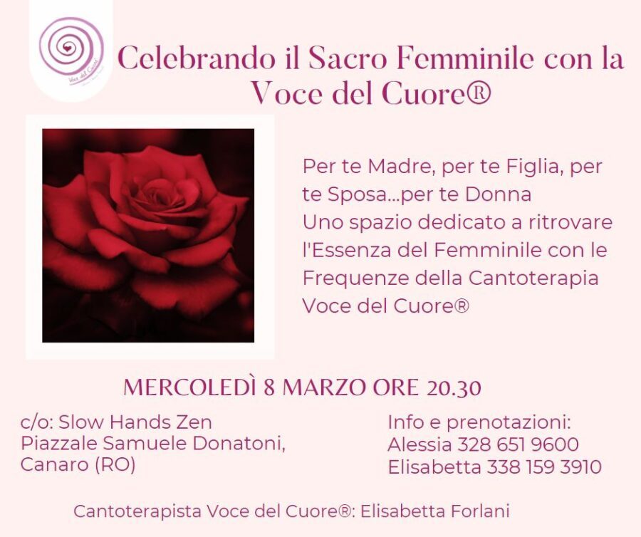 Cantoterapia: celebrando il Sacro Femminile