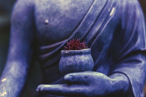 Statua Buddha blu