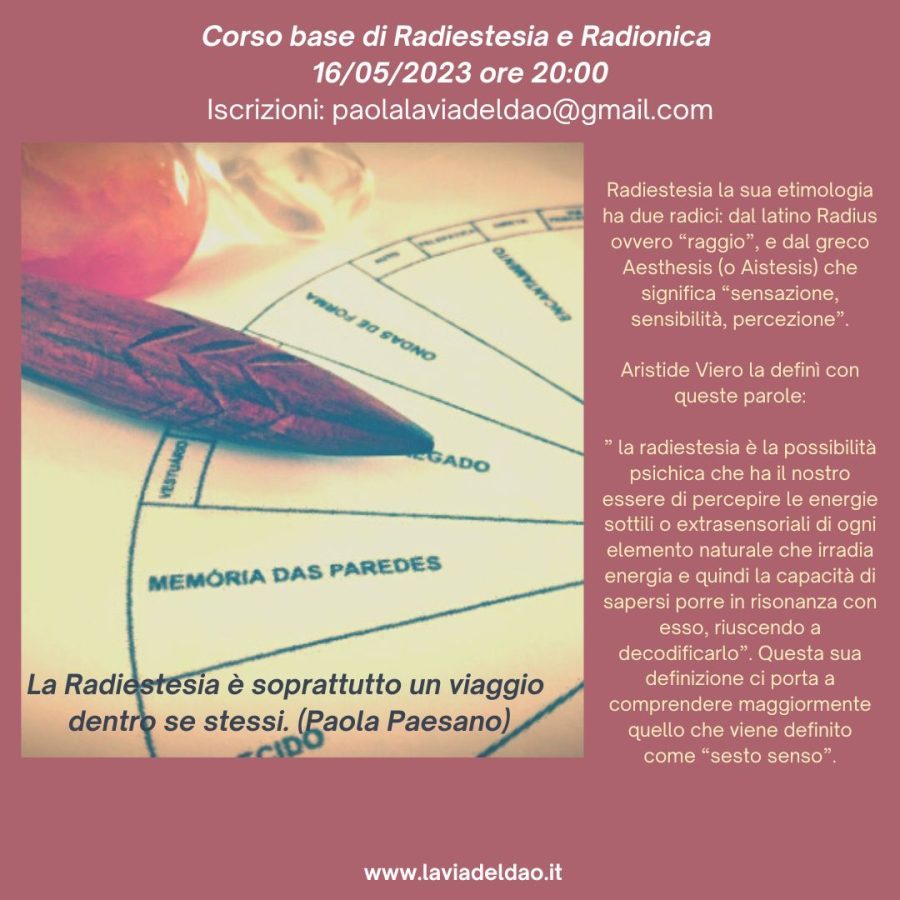 Corso base di Radiestesia e Radionica