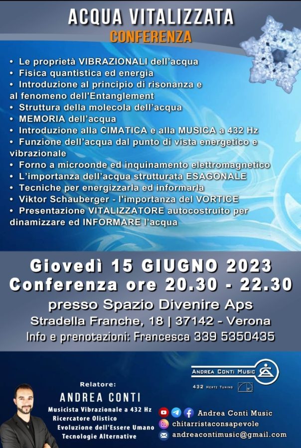 Acqua vitalizzata - Conferenza