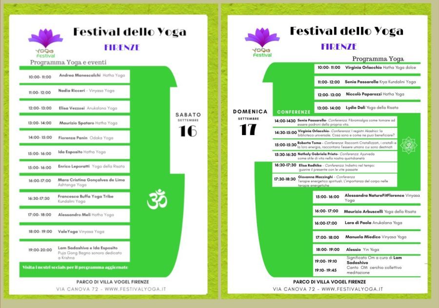 Programma del festival