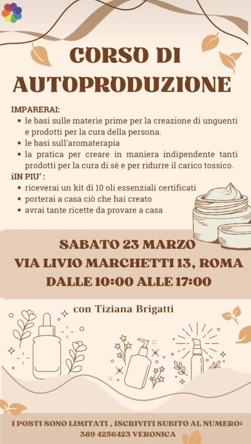 Corso di autoproduzione con oli essenziali
