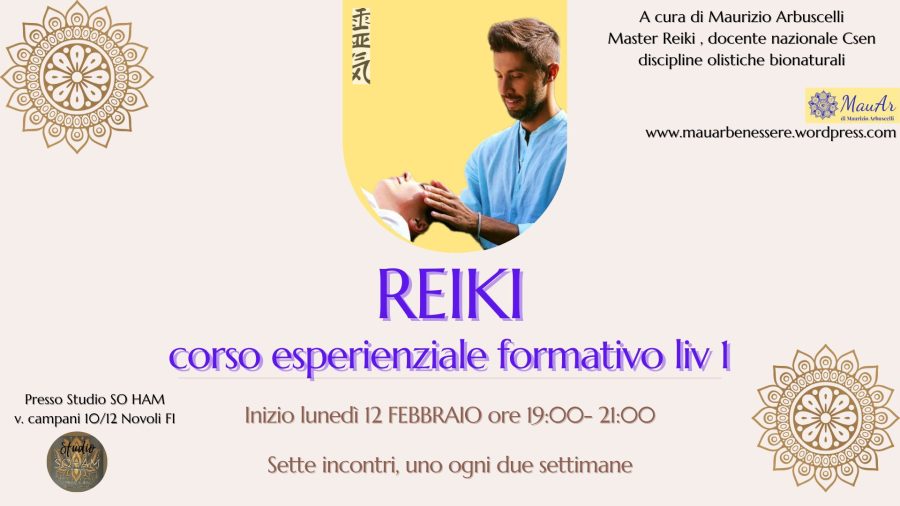 Corso Reiki livello 1 metodo Usui ampliato