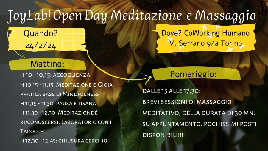 Joy Lab - Open day meditazione e massaggio