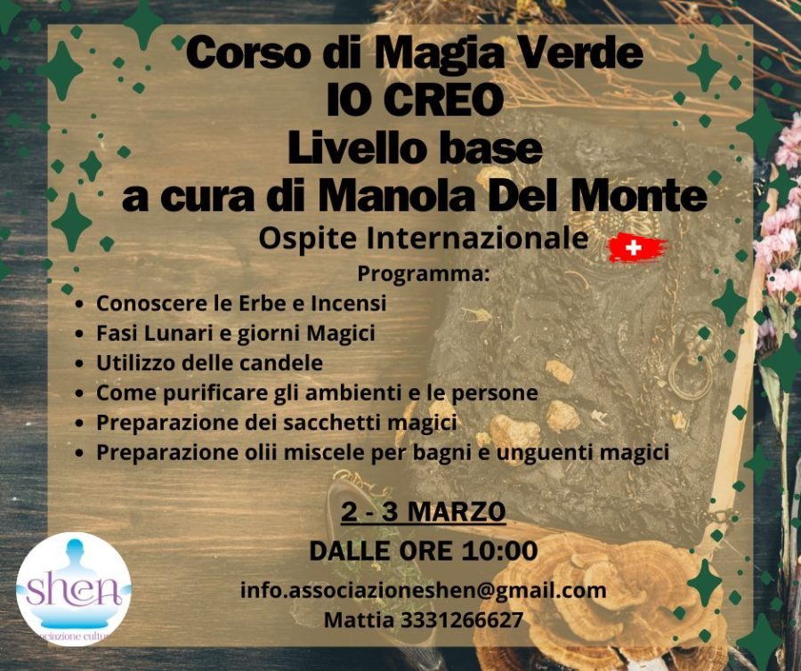 Corso di magia verde "Io Creo" liv. base
