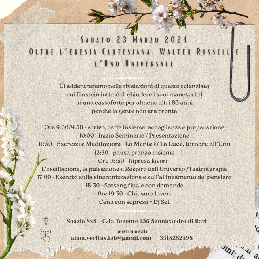 Oltre l'eresia cartesiana: Walter Russell