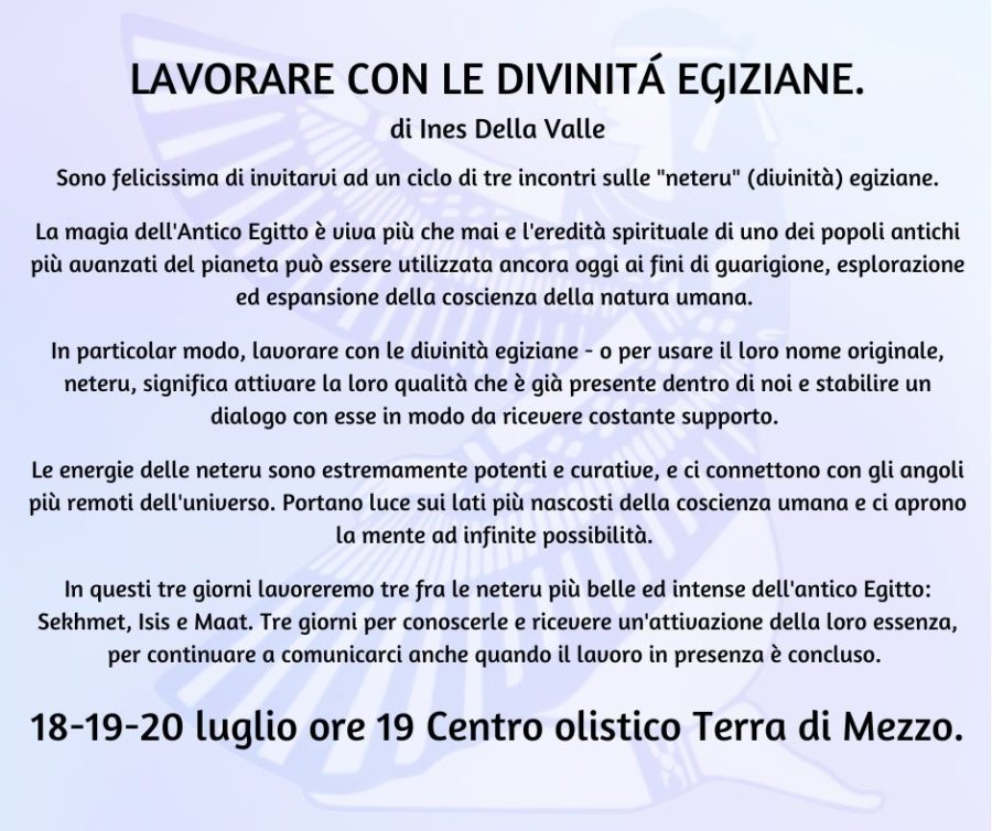 Lavorare con le neteru (divinità) egiziane