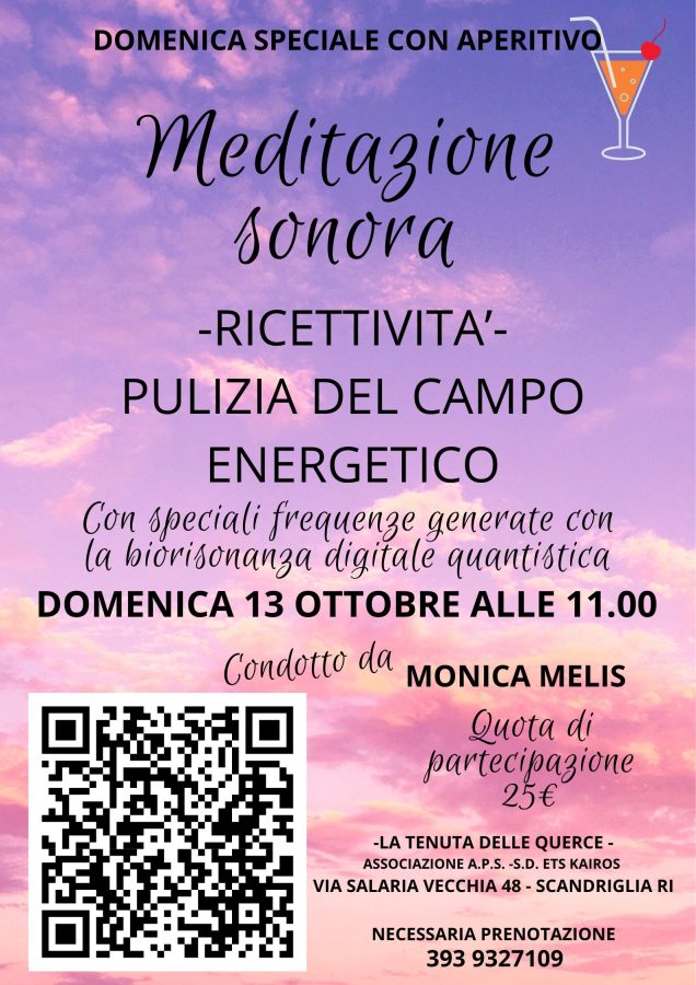 Meditazione sonora -Ricettività