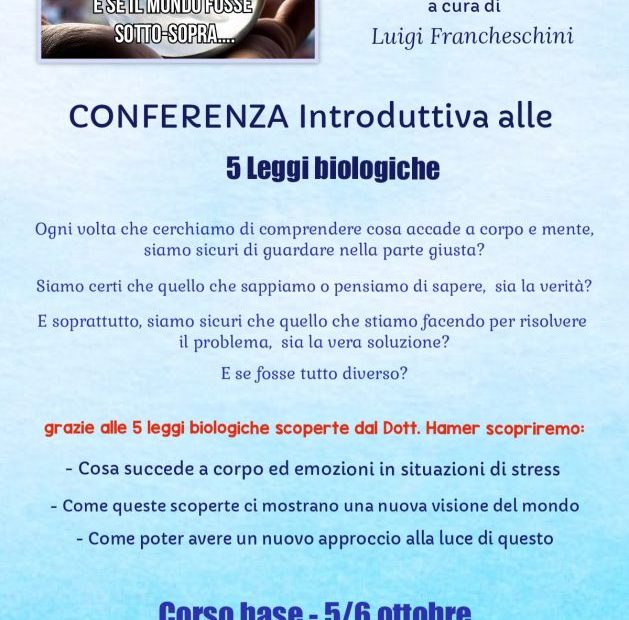Conferenza Le 5 leggi biologiche